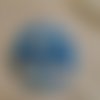 Bouton tissu 50mm  " baskets enfants bleu " 