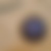 Médaillon 32mm cabochon bouton tissu" liberty speckle " bleu 