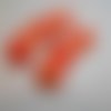 8 boutons tissu 20mm recouverts d'un coton fantaisie orange 