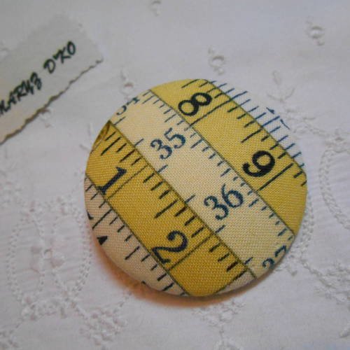Bouton 50mm tissu coton fantaisie mètre couture 2 