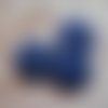 Assortiment de 3 boutons 32 mm recouverts de tissu d'ameublement bleu 