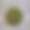 Bouton recouvert de tissu polaire 32mm " vert olive " 