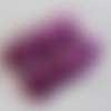 Boutons 20mm recouverts de tissu lamé violet 