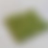 12 boutons tissu 22mm " assortiment vert olive/blanc à pois et uni " 