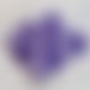 12 boutons tissu 22mm " assortiment violet/blanc vichy et uni " 