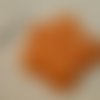 Boutons tissu 22mm  " marbré orange " 