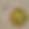 Bouton tissu 40mm " arabesques fond olive " 2 