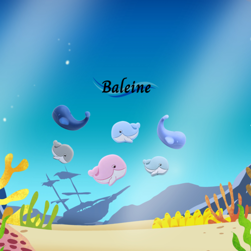Attache-tétine baleine rose quartz – une touche d’océan pour bébé !