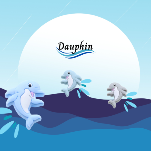 Attache-tétine "dauphin" brume bleue – l'alliée des mers pour bébé !
