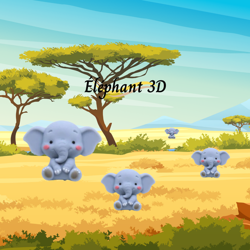Attache-tétine "éléphant 3d" – la douceur au bout de la trompe