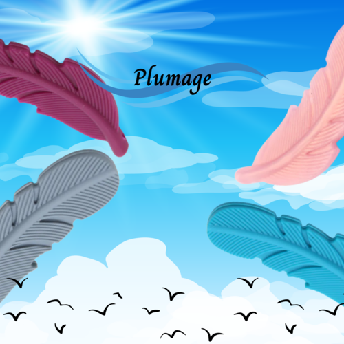 Plumage gris clair: l'attache tétine légère et élégante