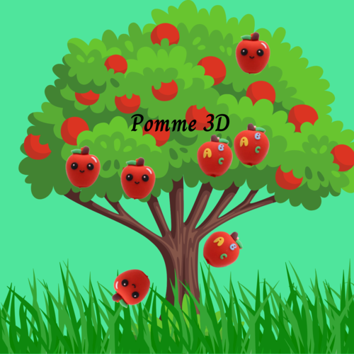 Attache tétine pomme - craquante et pratique en 3d !