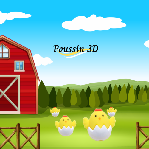 Attache tétine poussin - douceur et fun en 3d !