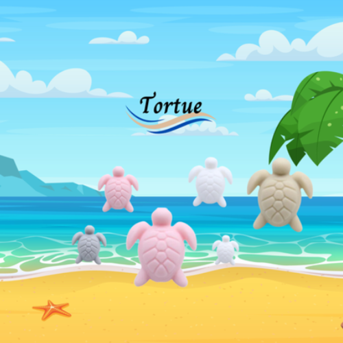 Attache tétine tortue rose poudré - élégance et douceur personnalisée