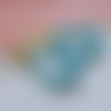 Créoles en turquoise naturelle – boucles d’oreilles bohèmes artisanales – bijoux faits main dorés – cadeau femme élégant
