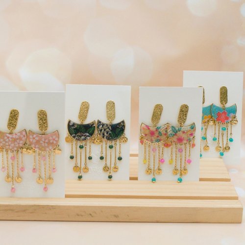 Boucles d’oreilles bohème avec 4 variantes