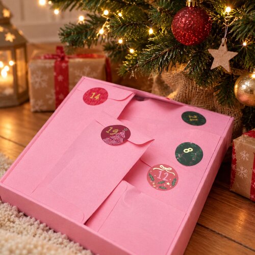 Calendrier de l'avent artisanaux mayagami avec 12 bijoux et 12 gourmandises celebration
