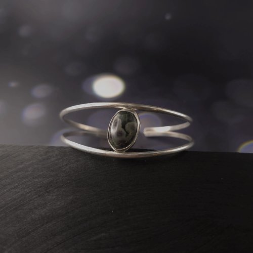 Bracelet variolite – pièce unique des hautes-alpes