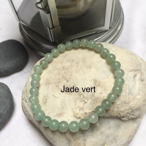 Bracelets  pierres naturelles jade vert
