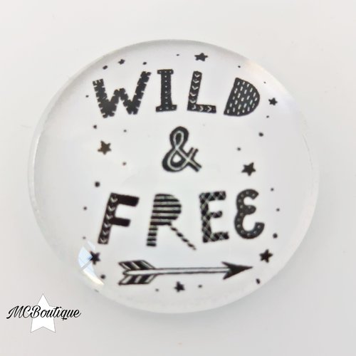 Cabochon wild & free style boho verre 30mm 25mm 20mm 16mm
