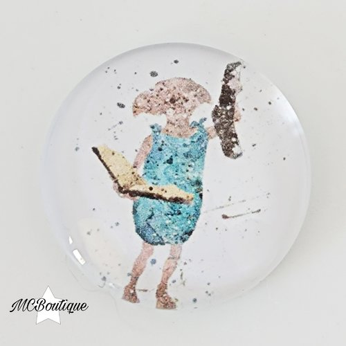 Cabochon harry potter dobby verre 25mm 20mm 16mm 12mm
