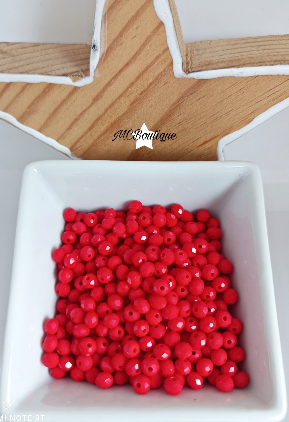 100 pcs #gg55/1 À facettes rodé perles rouge 4mm