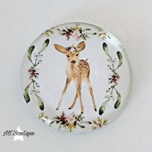 Cabochon faon verre 30mm 25mm 20mm 16mm