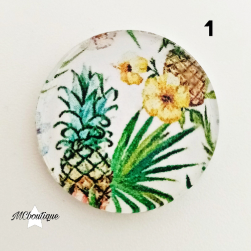 Cabochon ananas verre 30mm 25mm 20mm 16mm 12mm