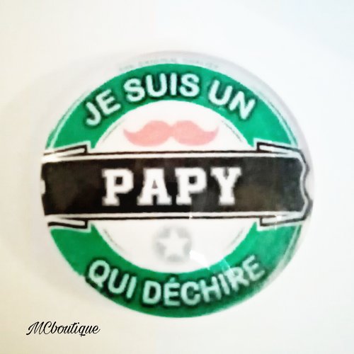 Cabochon papy verre 30mm 25mm 20mm