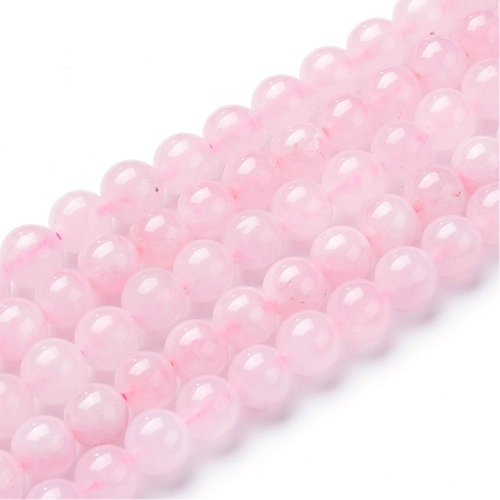 Perles en quartz rose pierre gemme 4mm 6mm 8mm