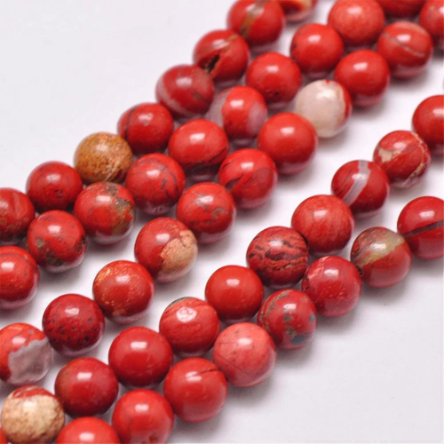50 perles jaspe rouge naturelle pierre gemme 4mm