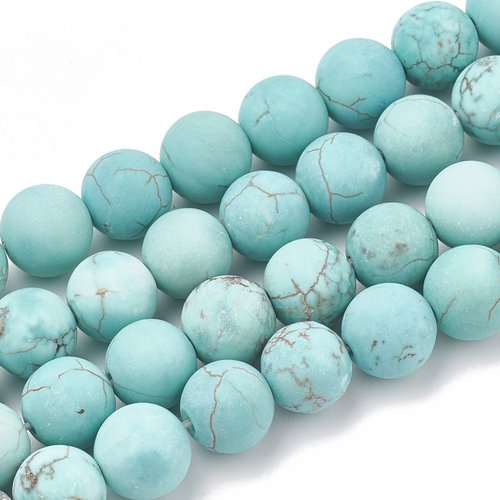Perle en turquoise naturelle pierre gemme 4mm 6mm 8mm