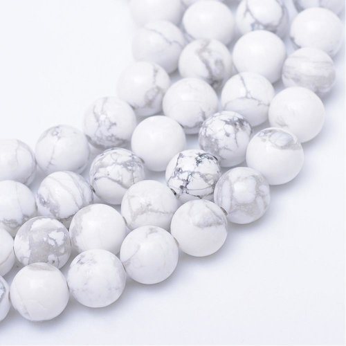Perles howlite naturelle pierre gemme 4mm 6mm 8mm