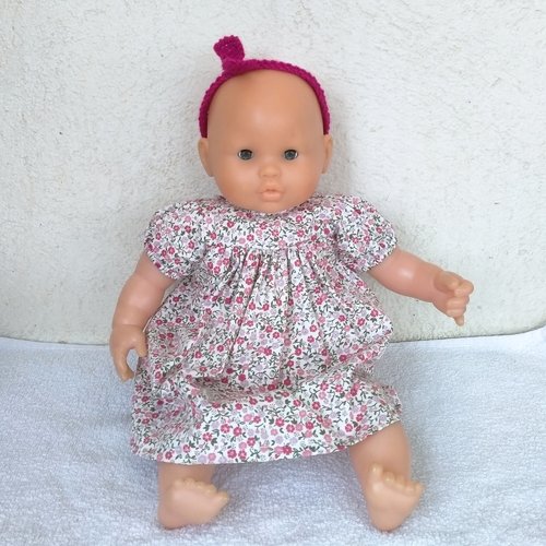 Habits poupon corolle 36 cm -  robe fleurie tons roses
