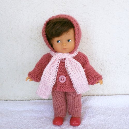 Vêtements mini corolline : ensemble d'hiver tons roses