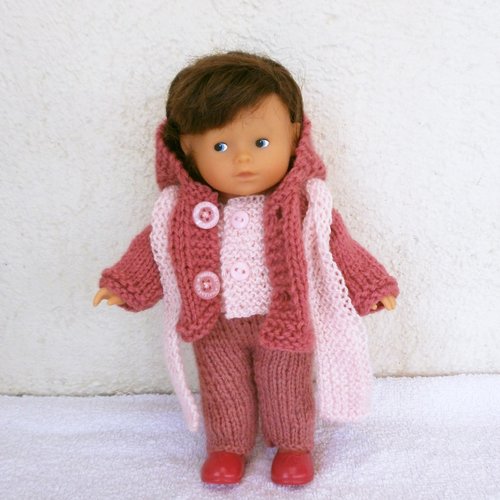 Vêtements mini corolline : ensemble d'hiver tons roses