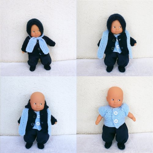 Vêtements mini poupon corolle - les frileux bleu