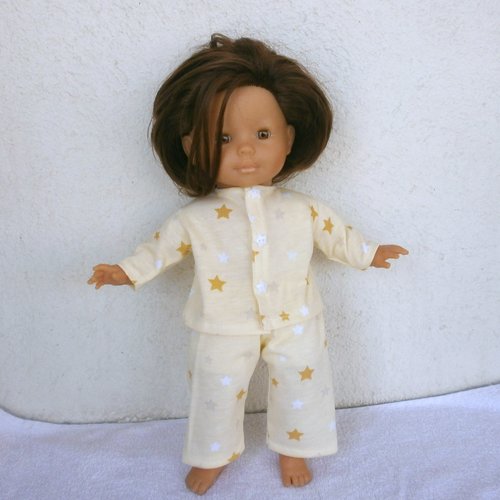 Vêtements ma corolle 36 cm : pyjama jersey jaune étoiles
