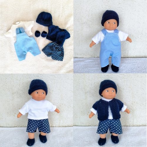 Habits mini poupon corolle 20 cm : les pitchouns bleu