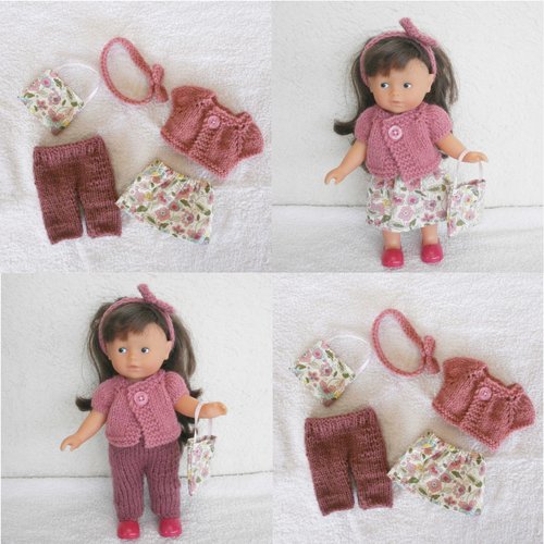 Vêtements pour mini corolline : lot vieux rose