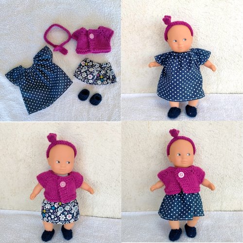 Habits mini calin - les demoiselles fleurs et pois