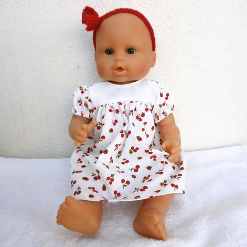 Habits poupon corolle 36 cm - robe fruits rouges