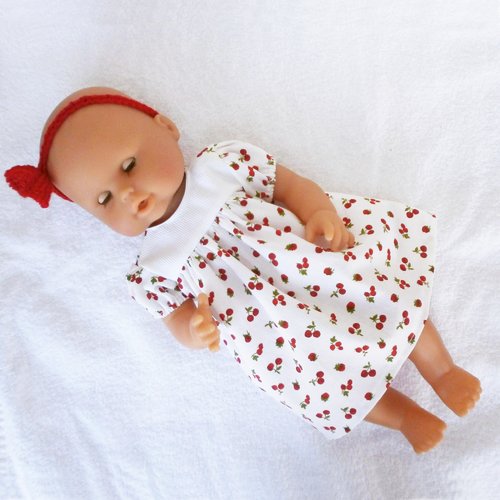 Habits poupon corolle 36 cm vinyle -  robe fruits rouges