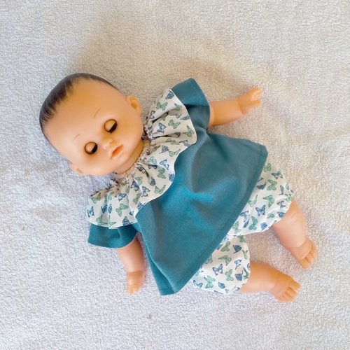 Habits poupon petitcollin 28 cm - ensemble bleu