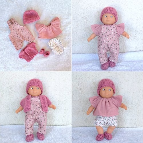 Habits mini poupon corolle 20 cm : les pitchouns rose