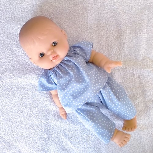 Vêtements minikane 34 cm - pyjama bleu étoiles