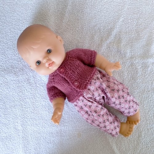 Vêtements minikane 34 cm - ensemble pantalon rose