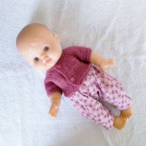 Vêtements minikane 34 cm - ensemble pantalon rose
