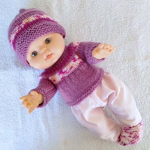 Vêtements minikane 34 cm - ensemble d'hiver rose