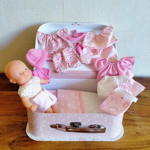 Valisette mini poupon corolle et son trousseau (rose)